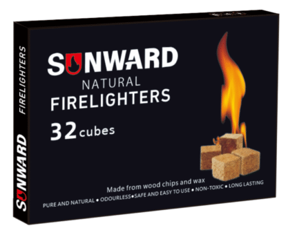 32 Pcs Fire Starter Cube Easy-Burning  for Wood Stoves, Charcoal ,Campfires, Grill Pit and Fireplace, Natural & Waterproof BBQ Fire Starters